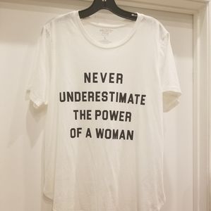 White Shirt with Message NWOT